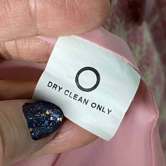 vintage Chadwicks Pink & cream ivory Wool Houndstooth mid length Coat Size 10 - Picture 6 of 9